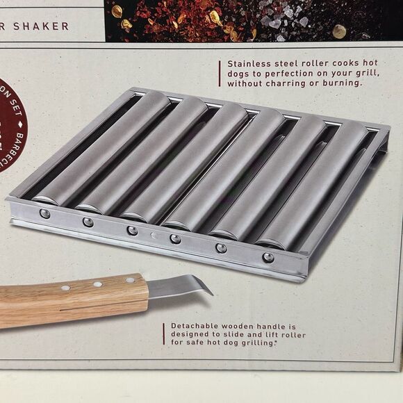 Parini Stainless Steel Barbeque hot dog roller & Salt and Pepper Shaker Grilling - Picture 7 of 16